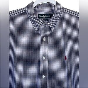 Ralph Lauren Checkered Print Blake Button Down Shirt Size XL